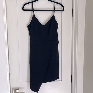 Beautiful NWT Black Mini Asymmetric Dress